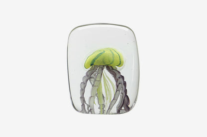 Here by Detail Jellyfish Paper Weight - Square/Yellow | Flywheel | Stationery | Tasmania