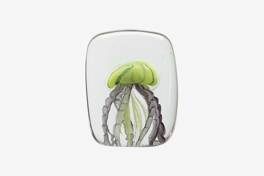 Here by Detail Jellyfish Paper Weight - Square/Yellow | Flywheel | Stationery | Tasmania