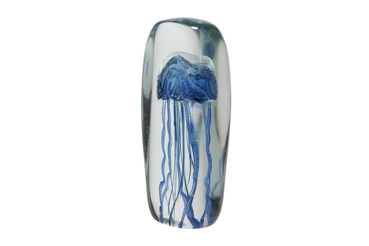 Here by Detail Jellyfish Paper Weight - Tall/Blue | Flywheel | Stationery | Tasmania