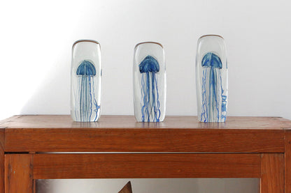Here by Detail Jellyfish Paper Weight - Tall/Blue | Flywheel | Stationery | Tasmania