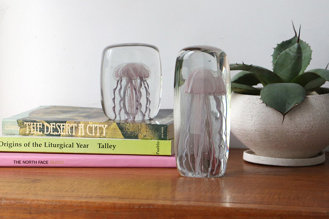 Here by Detail Jellyfish Paper Weight - Tall/Pink | Flywheel | Stationery | Tasmania