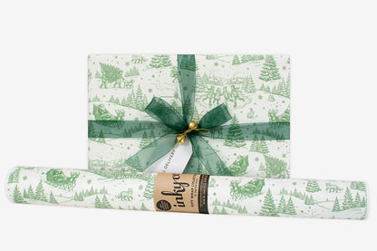 Inky Co Wrap - Christmas Toile General Flywheel Stationery Tasmania