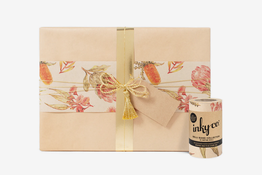 Inky Co Belli Band - Flora Australis Kraft | Flywheel | Stationery | Tasmania