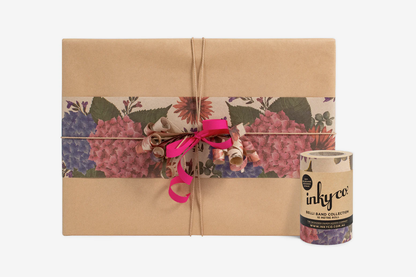 Inky Co Belli Band - Hydrangea Posey Kraft | Flywheel | Stationery | Tasmania