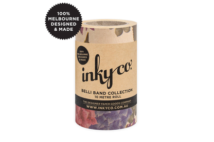 Inky Co Belli Band - Hydrangea Posey Kraft | Flywheel | Stationery | Tasmania