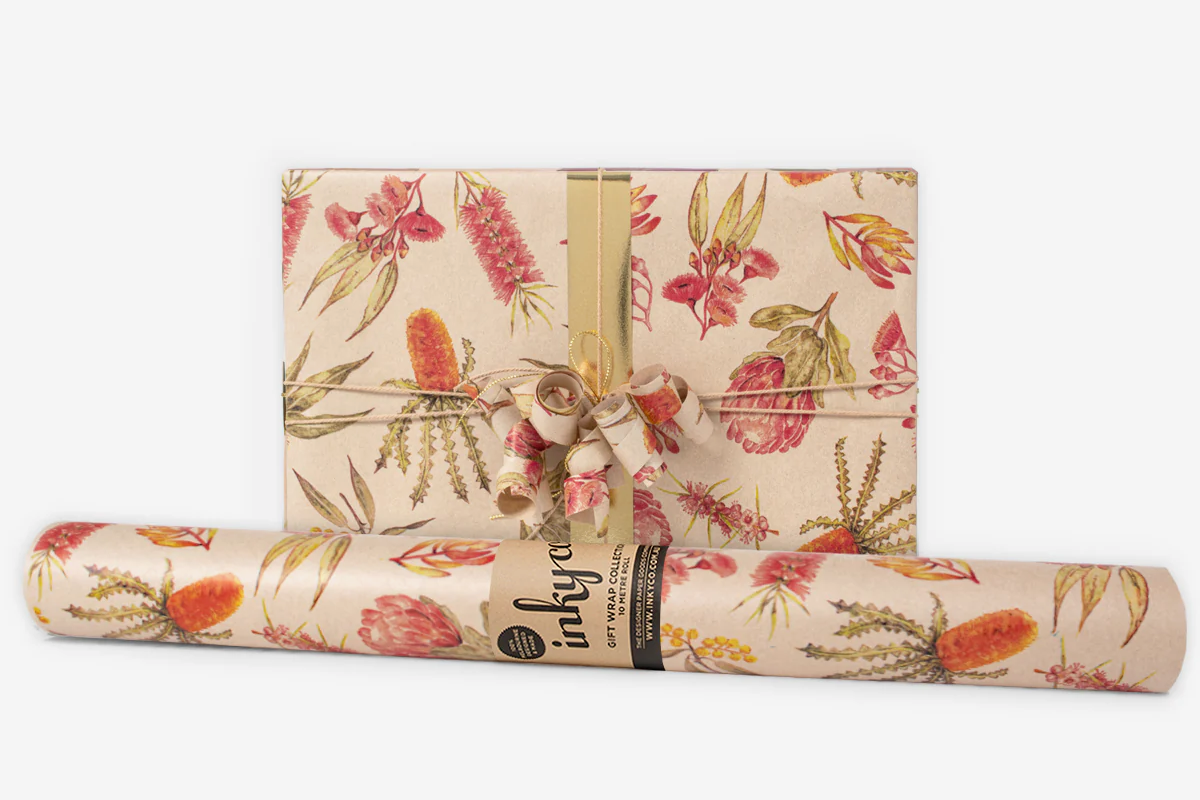 Inky Co Wrap - Flora Australis Kraft | Flywheel | Stationery | Tasmania
