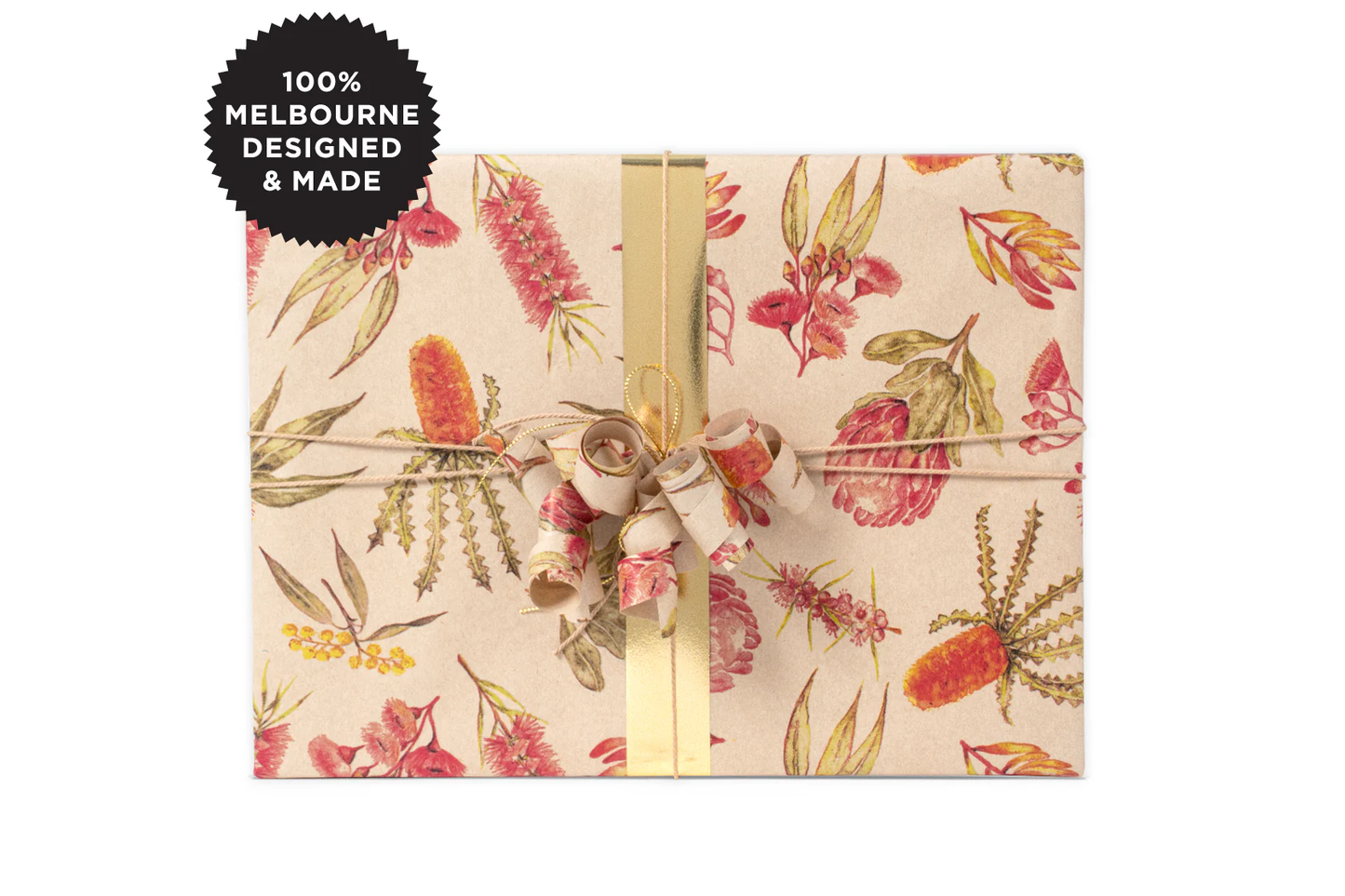 Inky Co Wrap - Flora Australis Kraft | Flywheel | Stationery | Tasmania