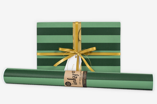 Inky Co Wrap - Stripe Green | Flywheel | Stationery | Tasmania