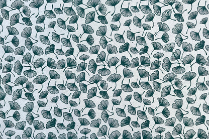 Lokta Gift Wrap - Gingko Leaf Blue/Grey | Flywheel | Stationery | Tasmania