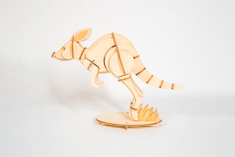 Ki-No-Ki 3D Wooden Puzzle - Kangaroo