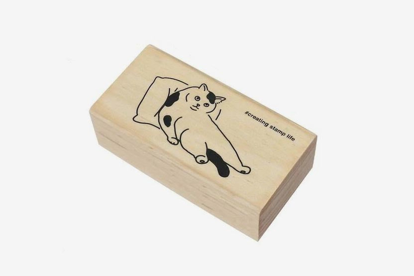 Kodomo No Kao Stamp - Lounging Cat | Flywheel | Stationery | Tasmania