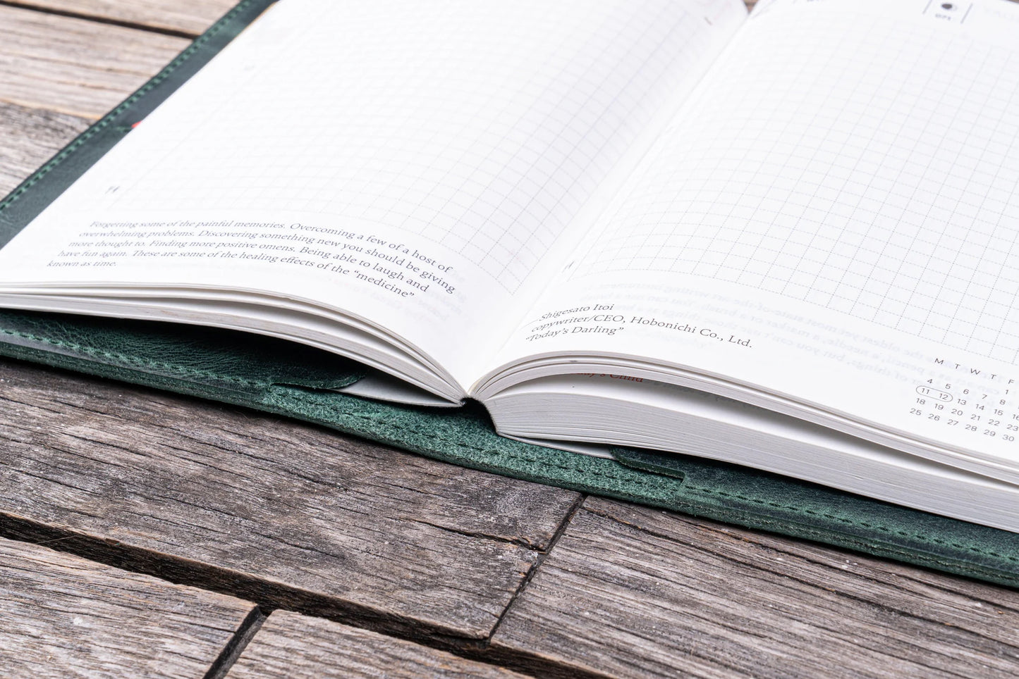Galen Leather Slim A6 Notebook Cover - Crazy Horse Forest Green | Flywheel | Stationery | Tasmania