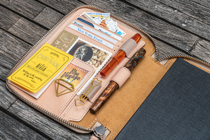 Galen Leather B6 Leather Notebook Folio - Undyed | Flywheel | Stationery | Tasmania