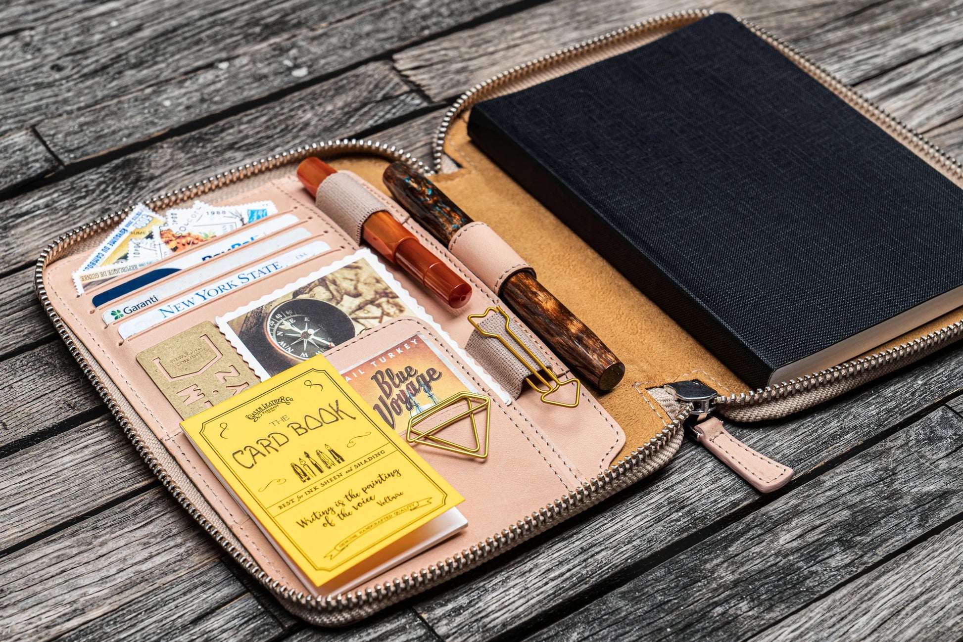 Galen Leather B6 Leather Notebook Folio - Undyed | Flywheel | Stationery | Tasmania