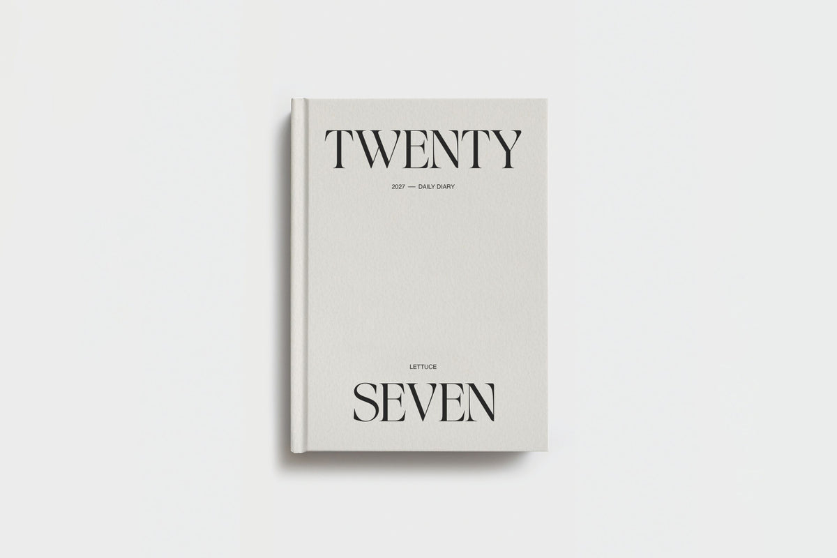 Lettuce 2027 Daily Diary - Minimal Typographic Flywheel Stationery Tasmania