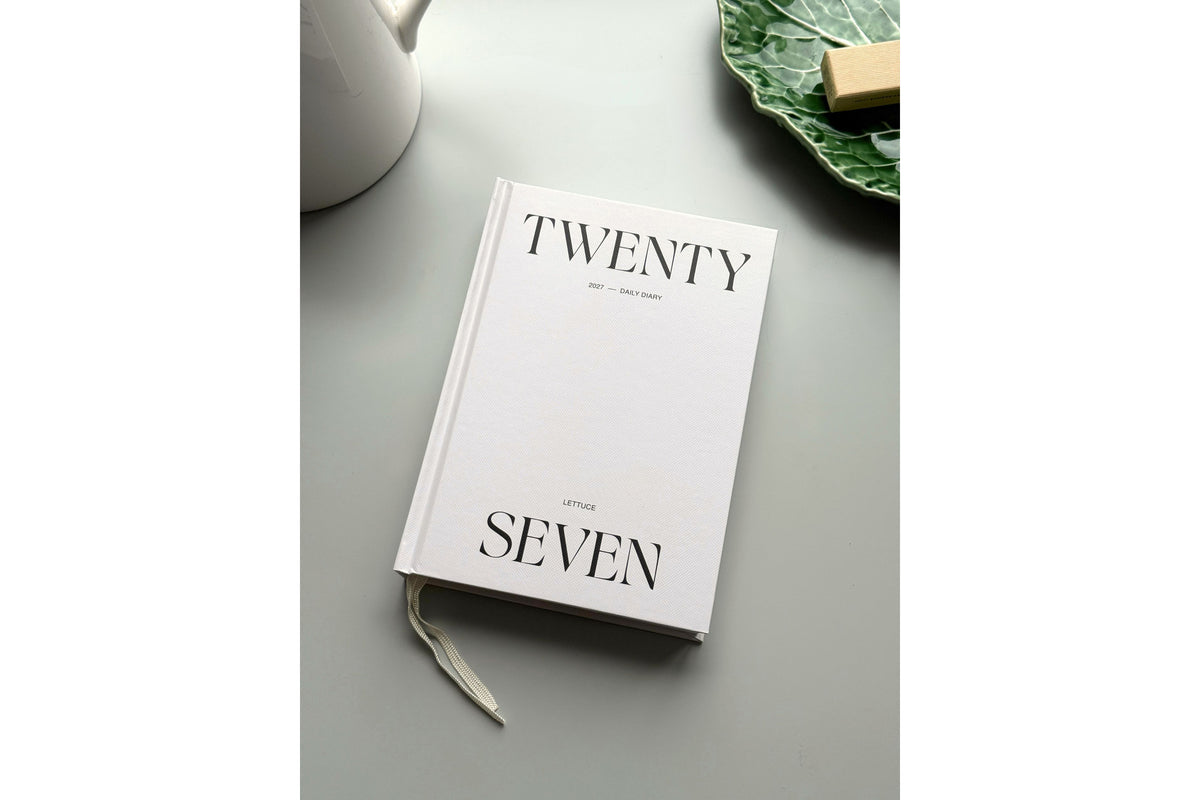 Lettuce 2027 Daily Diary - Minimal Typographic Flywheel Stationery Tasmania