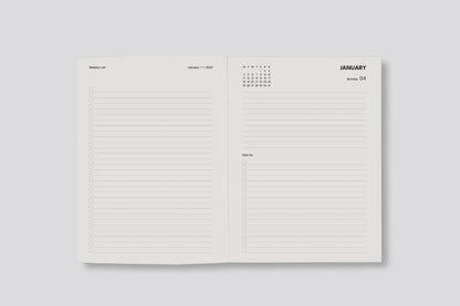 Lettuce 2027 Daily Diary - Minimal Typographic Flywheel Stationery Tasmania