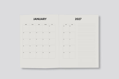 Lettuce 2027 Weekly Diary - Blue Flowers Flywheel Stationery Tasmania