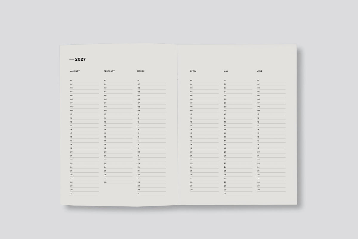 Lettuce 2027 Weekly Diary - Golden Flywheel Stationery Tasmania