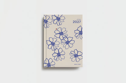Lettuce 2027 Weekly Diary - Blue Flowers Flywheel Stationery Tasmania
