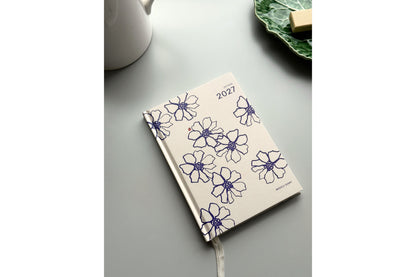 Lettuce 2027 Weekly Diary - Blue Flowers Flywheel Stationery Tasmania