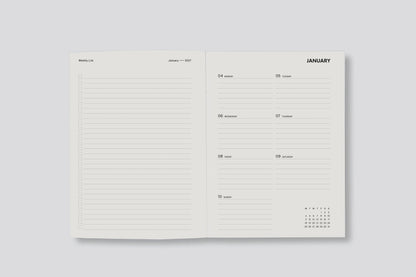 Lettuce 2027 Weekly Diary - Blue Flowers Flywheel Stationery Tasmania
