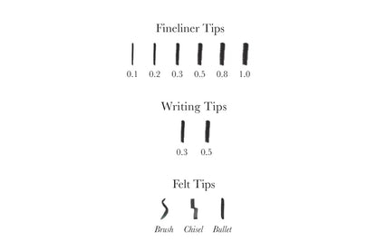 Tom's Studio Lumos Tips - Pack of 3 | Flywheel | Stationery | Tasmania