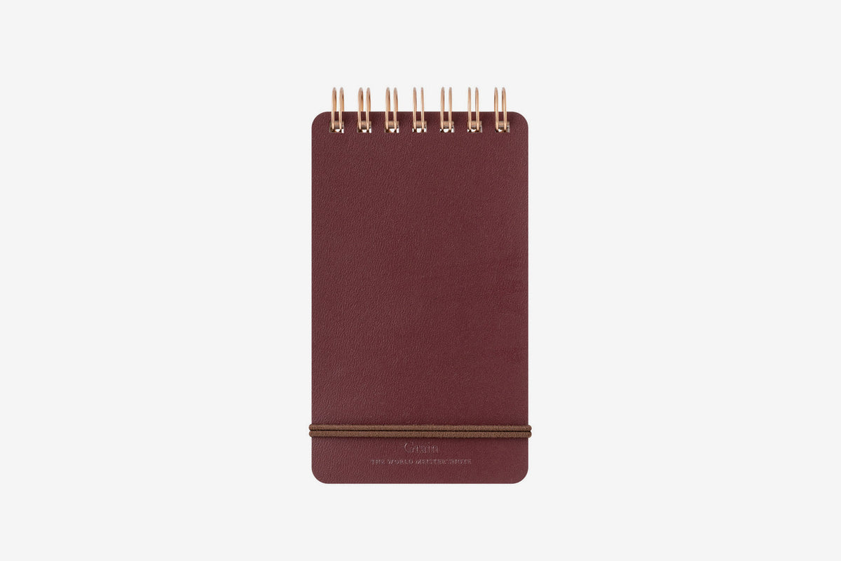 Midori Grain Notebook - Memo Red