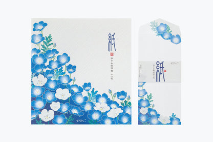 Kami Letter & Envelope Set - Nemophila General Flywheel Stationery Tasmania