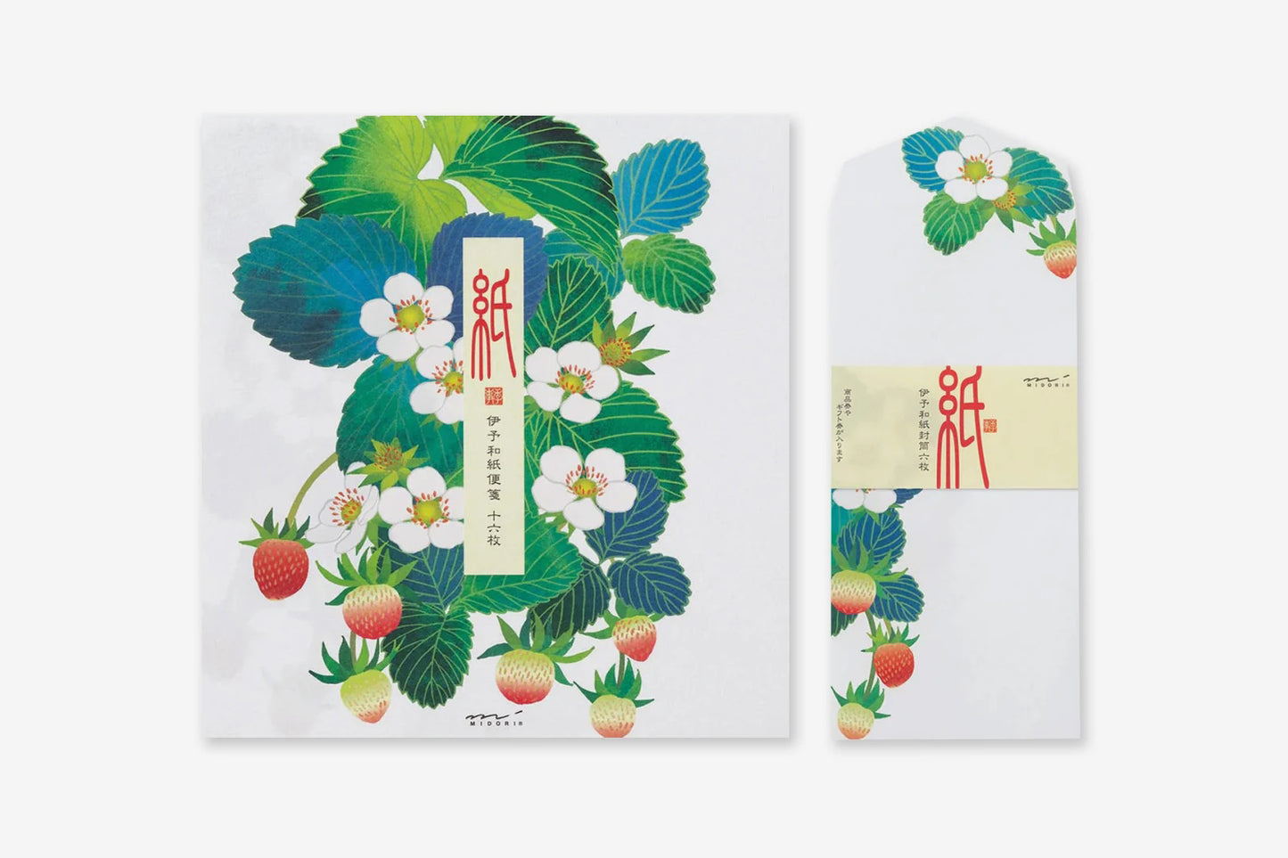 Kami Letter & Envelope Set - Strawberry General Flywheel Stationery Tasmania