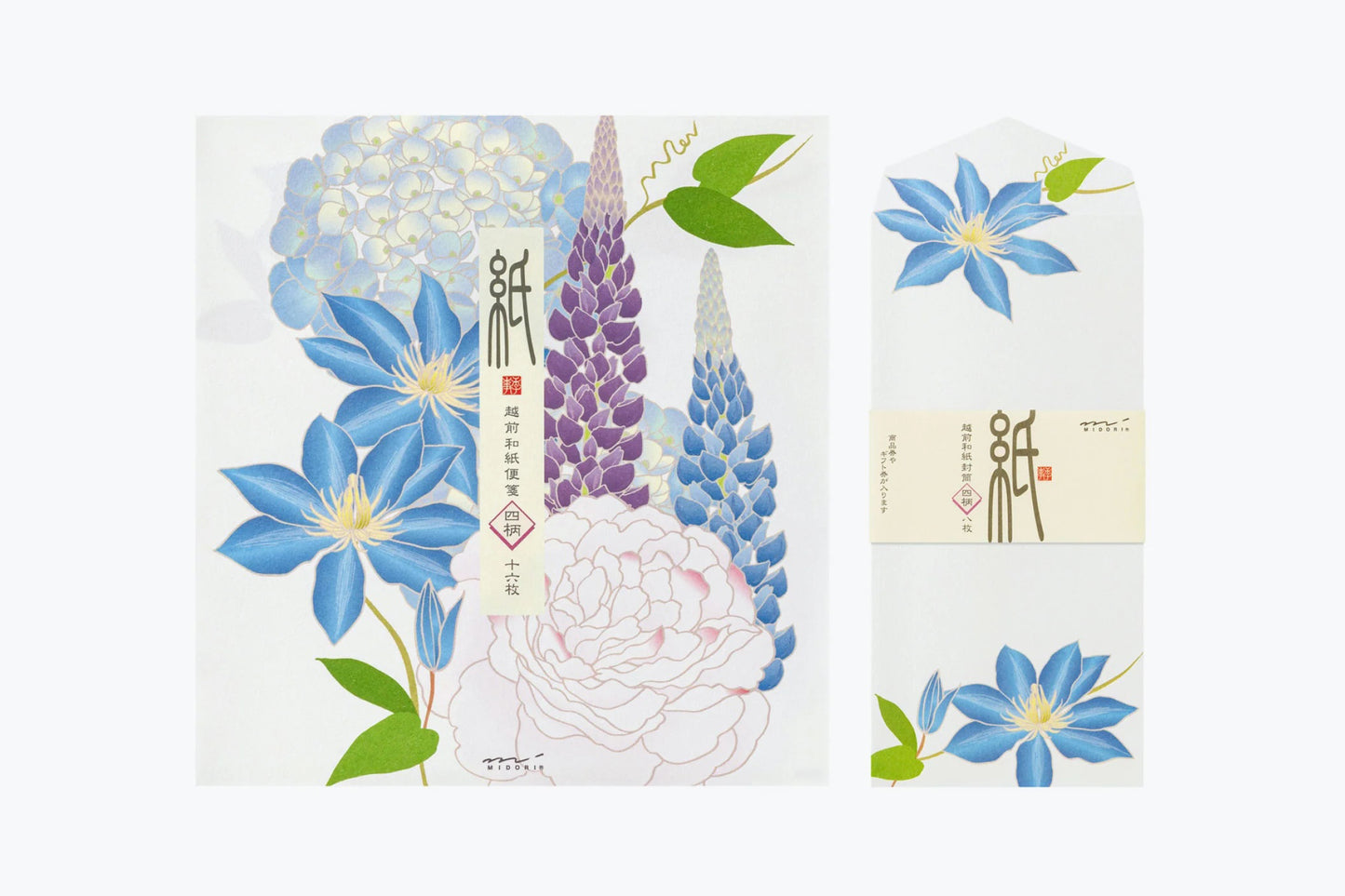 Kami Letter & Envelope Set - Summer Flowers General Flywheel Stationery Tasmania