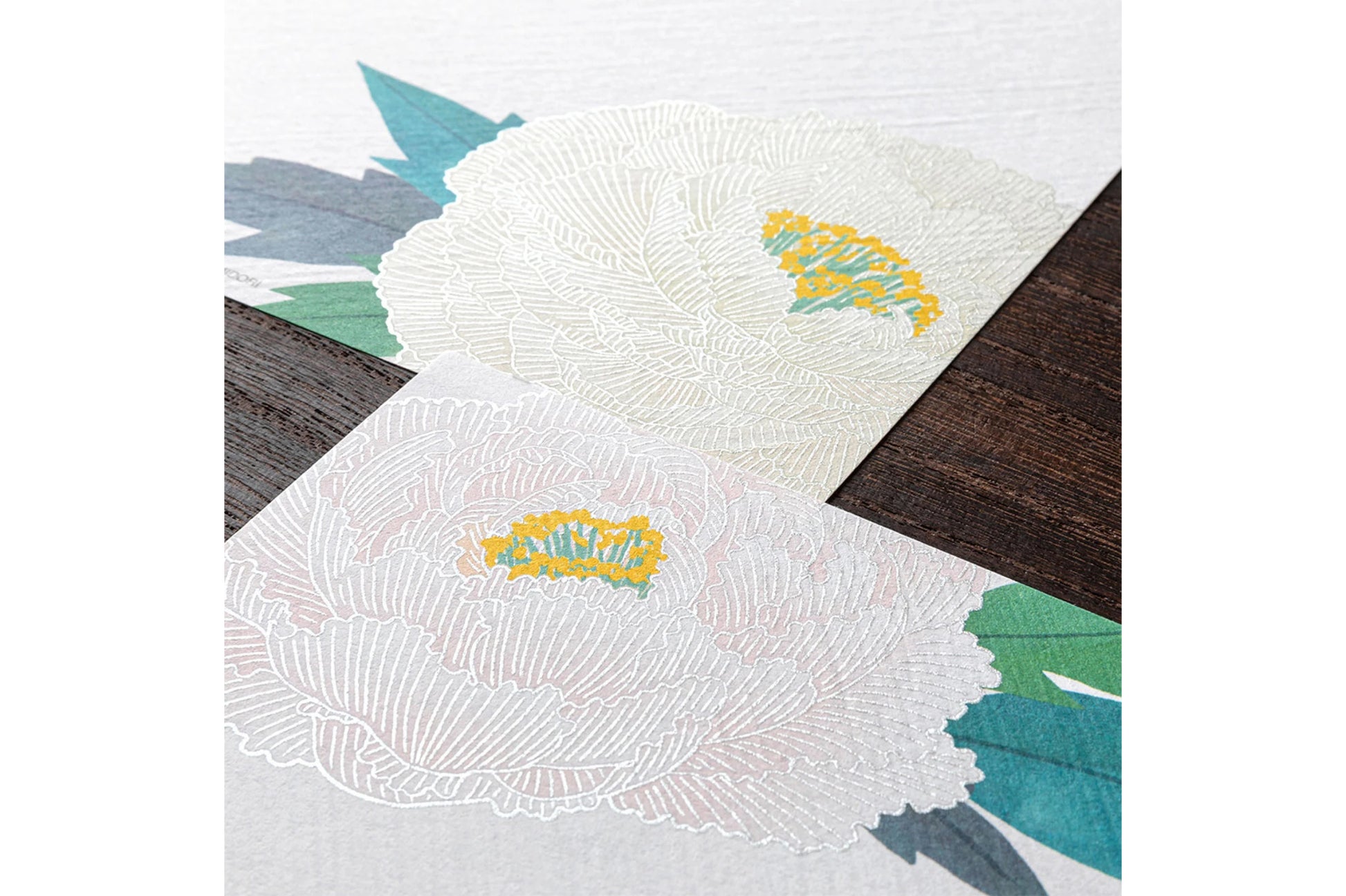Kami Letter & Envelope Set - Winter Peony General Flywheel Stationery Tasmania