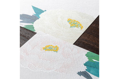Kami Letter & Envelope Set - Winter Peony General Flywheel Stationery Tasmania