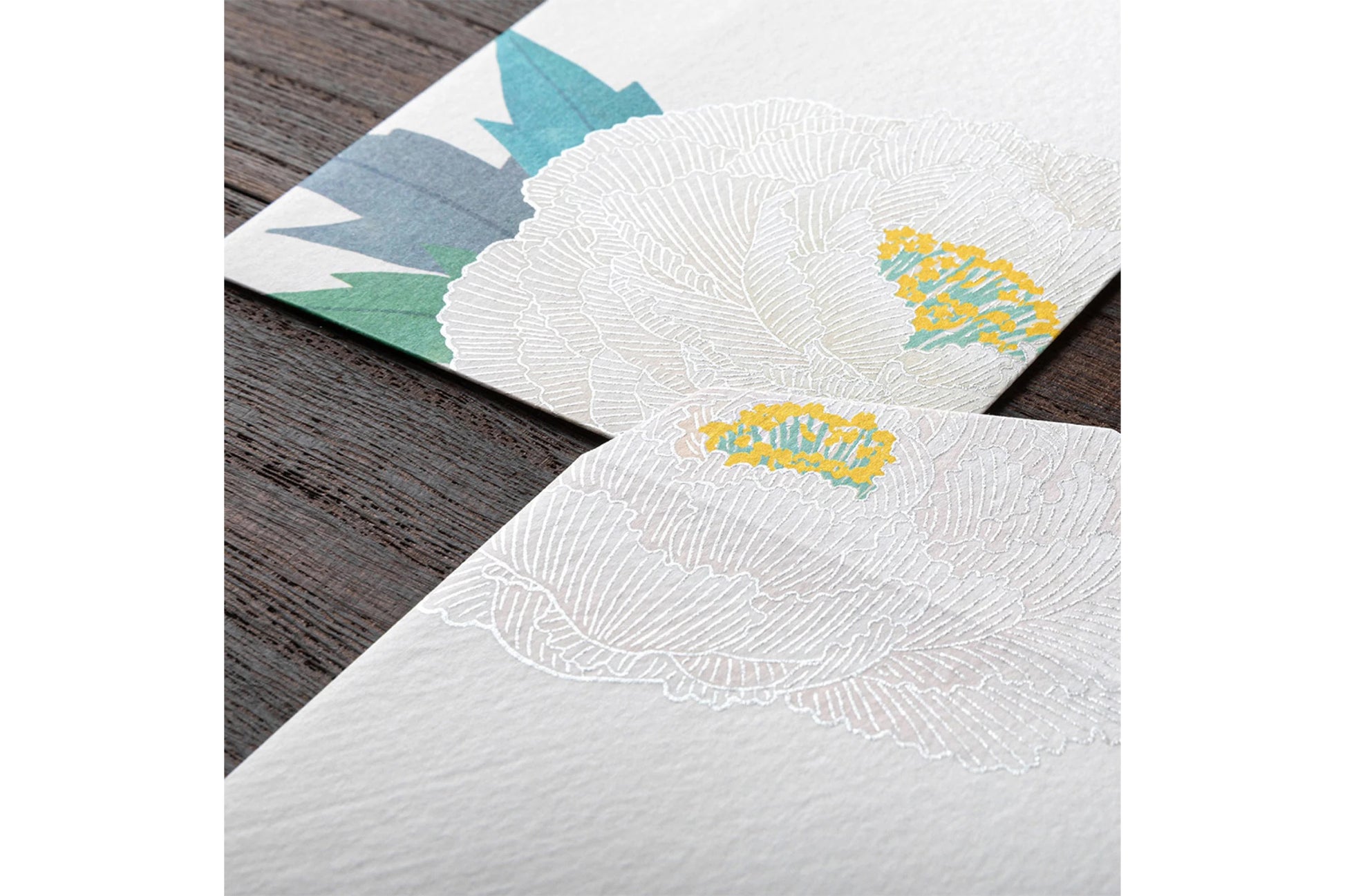 Kami Letter & Envelope Set - Winter Peony General Flywheel Stationery Tasmania