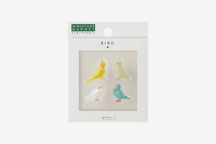 Midori Mini Magnets 4 Piece - Bird | Flywheel | Stationery | Tasmania