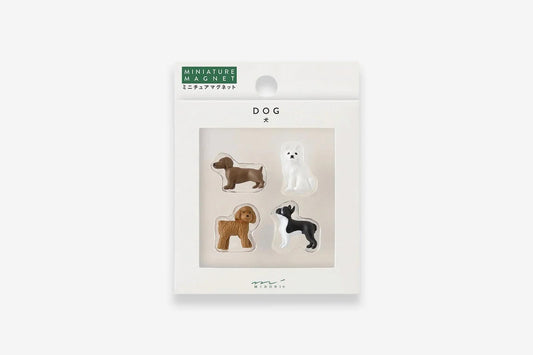 Midori Mini Magnets 4 Piece - Dog | Flywheel | Stationery | Tasmania