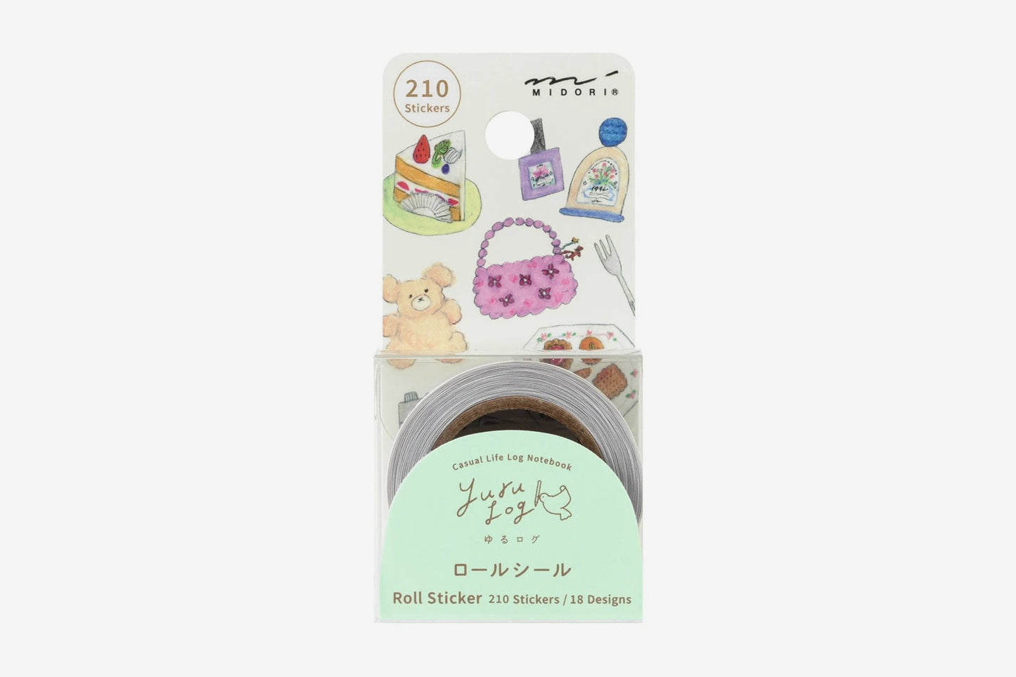 Midori Yuru Log Roll Stickers - Motifs Flywheel Stationery Tasmania