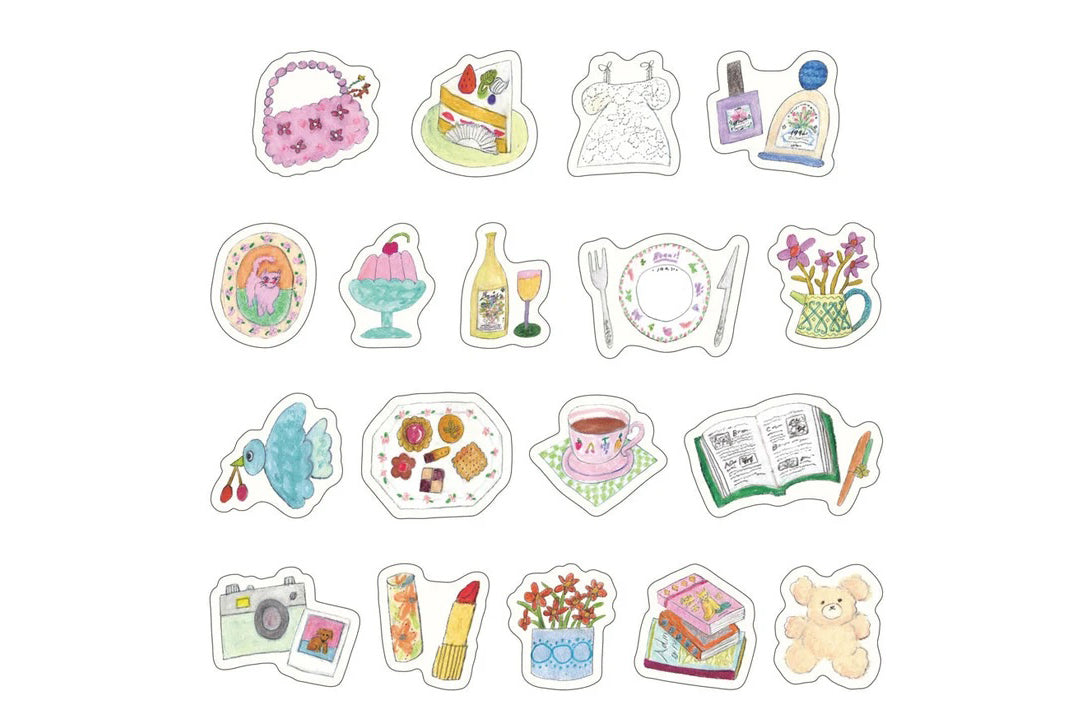 Midori Yuru Log Roll Stickers - Motifs Flywheel Stationery Tasmania