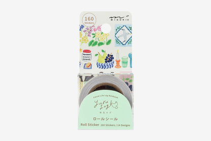Midori Yuru Log Roll Stickers - Stamps Flywheel Stationery Tasmania