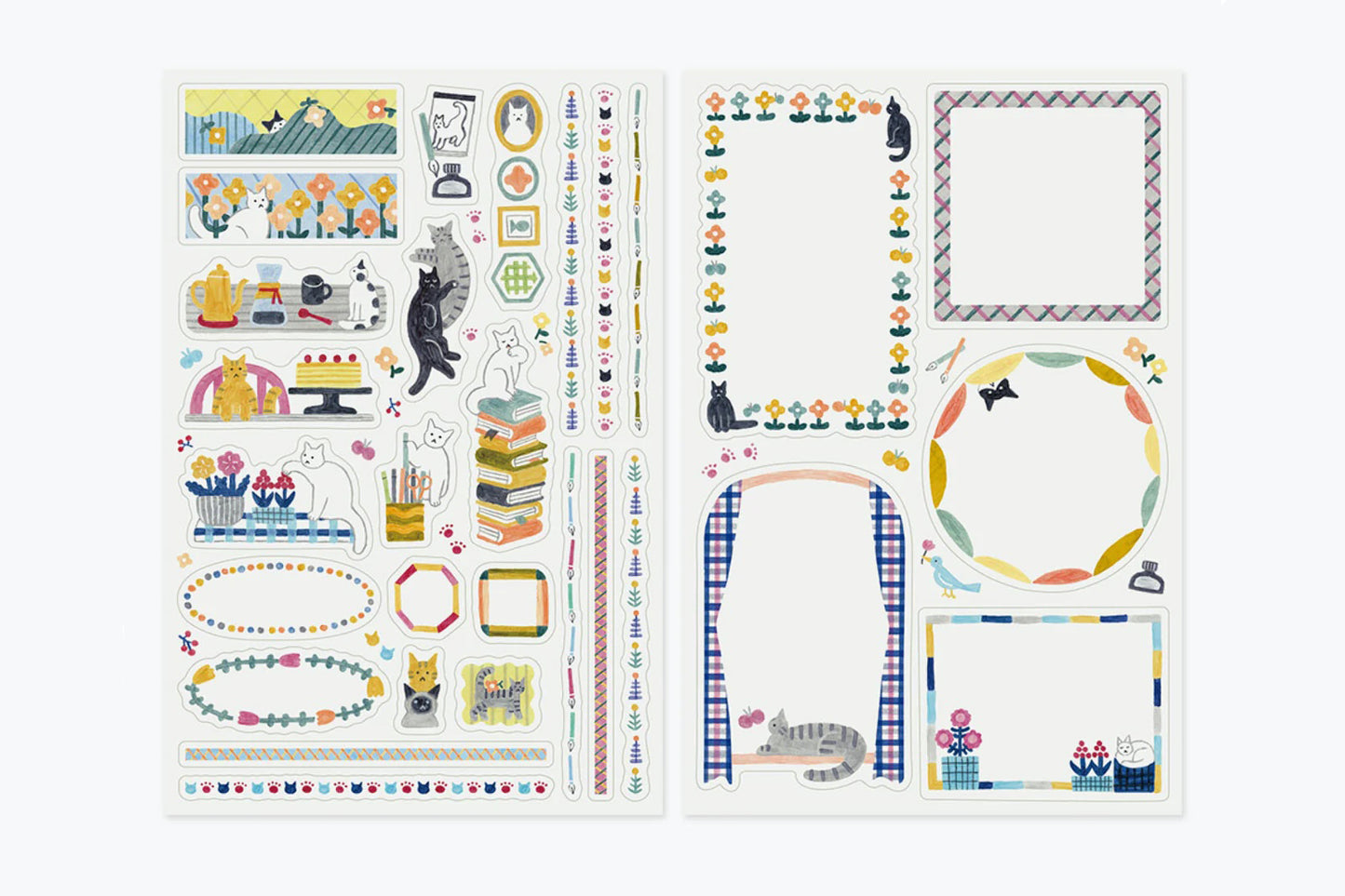 Midori Yuru Log Stickers - Cats | Flywheel | Stationery | Tasmania