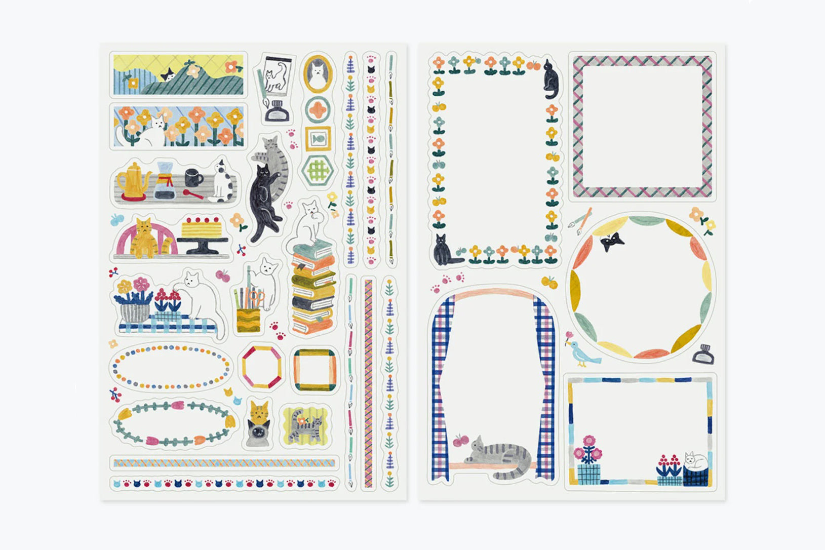 Midori Yuru Log Stickers - Cats | Flywheel | Stationery | Tasmania