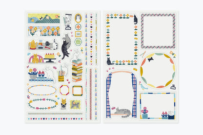 Midori Yuru Log Stickers - Cats | Flywheel | Stationery | Tasmania