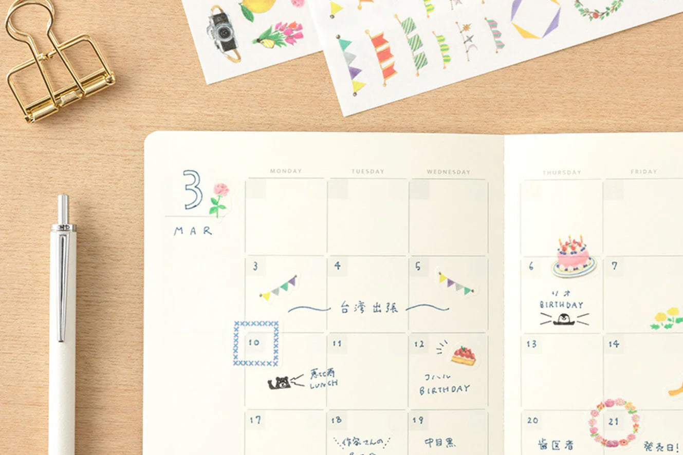 Midori Yuru Log Stickers - Motifs | Flywheel | Stationery | Tasmania
