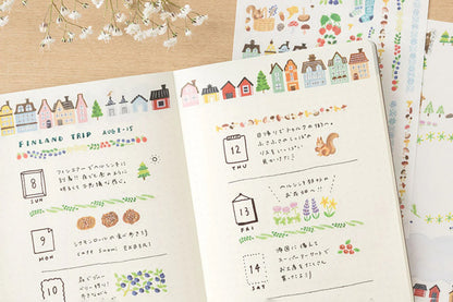 Midori Yuru Log Stickers - Scandi | Flywheel | Stationery | Tasmania