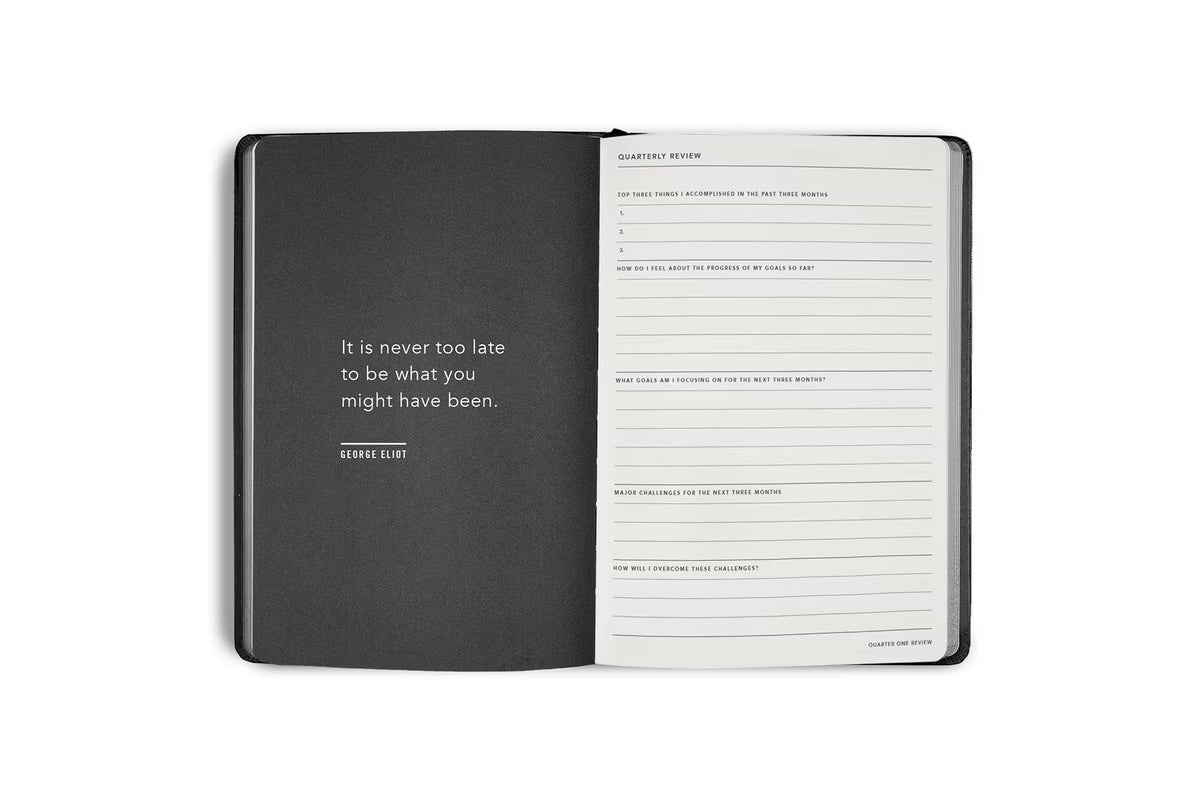 MiGoals 2026 A5 Weekly Diary - Black | Flywheel | Stationery | Tasmania