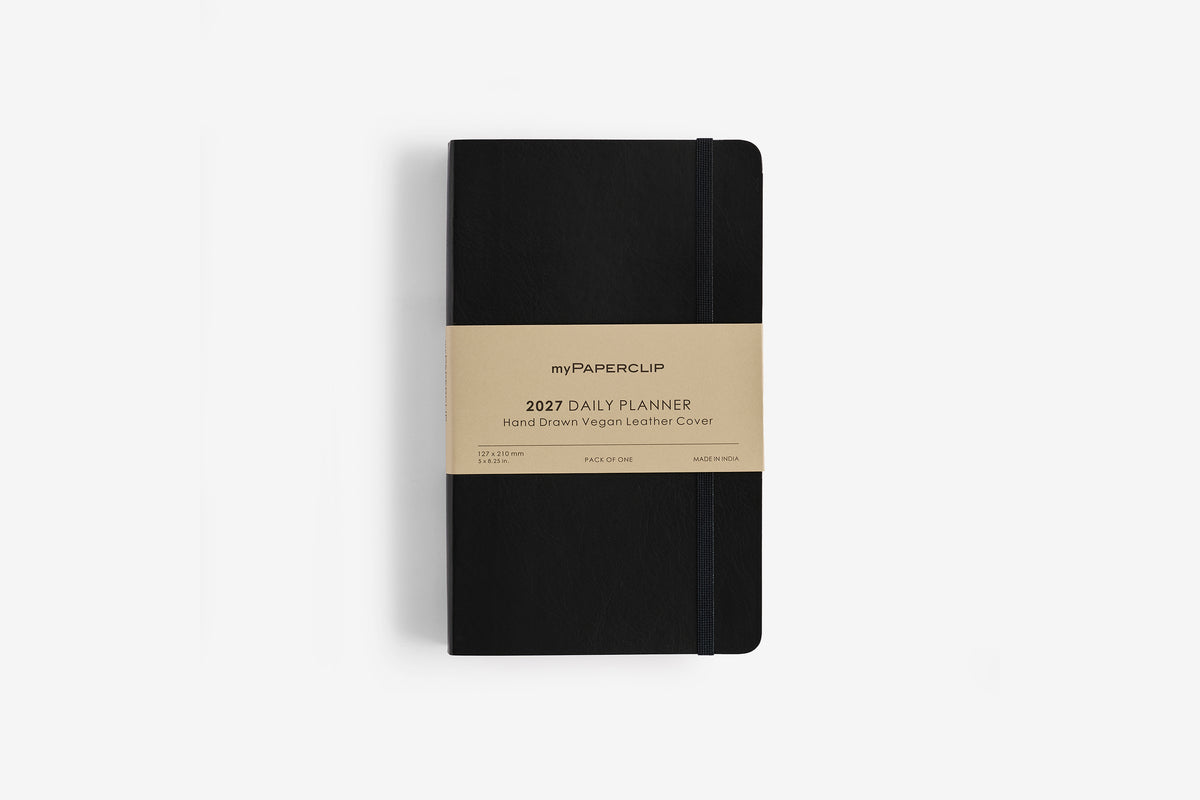 myPAPERCLIP 2027 Planner - Daily Black Diary Flywheel Stationery Tasmania