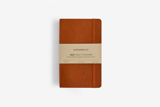 myPAPERCLIP 2027 Planner - Daily Tan Diary Flywheel Stationery Tasmania