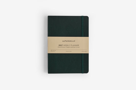 myPAPERCLIP 2027 Planner - Weekly Green Diary Flywheel Stationery Tasmania