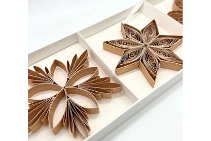 Nordic Rooms Quilling Star Trio - Flaxseed | Flywheel | Stationery | Tasmania