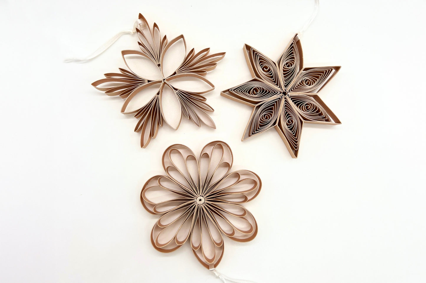 Nordic Rooms Quilling Star Trio - Flaxseed | Flywheel | Stationery | Tasmania